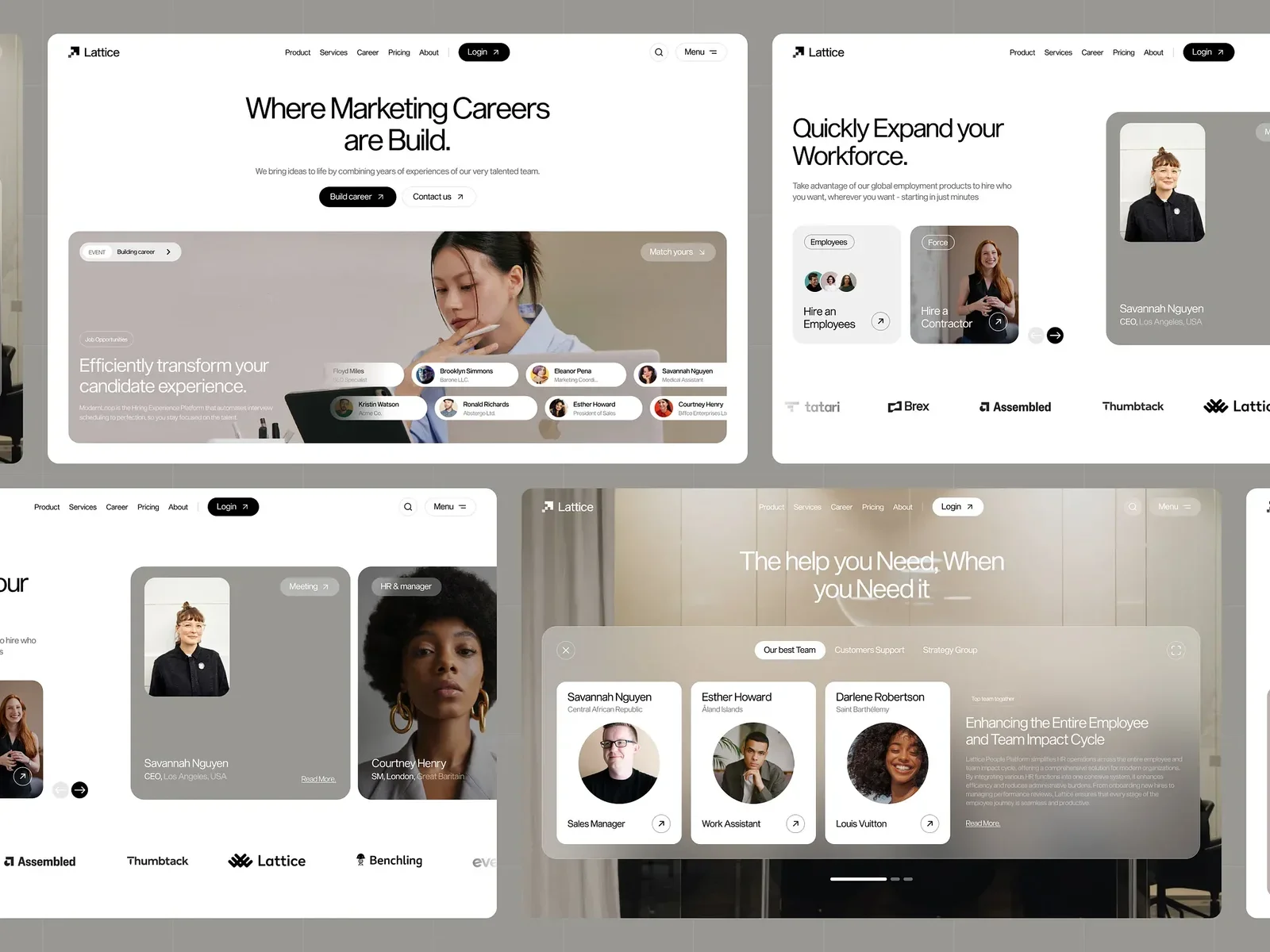 Nexus Agency web design and app development work